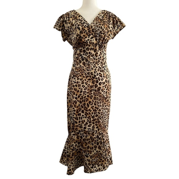 Y2K vintage Stop Staring! Alicia Estrada collab Pinup cheetah dress - Picture 1 of 7